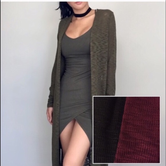 Reposh Burnt Maroon Vintage Long Line Cardigan - Picture 7 of 7